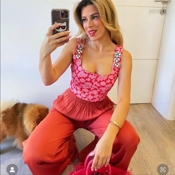 ZARA PEBBLE PINK CROP TOP - Picture 6 of 11